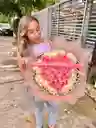 Espectacular Ramo De Rosas Tipo Buchon Xxl