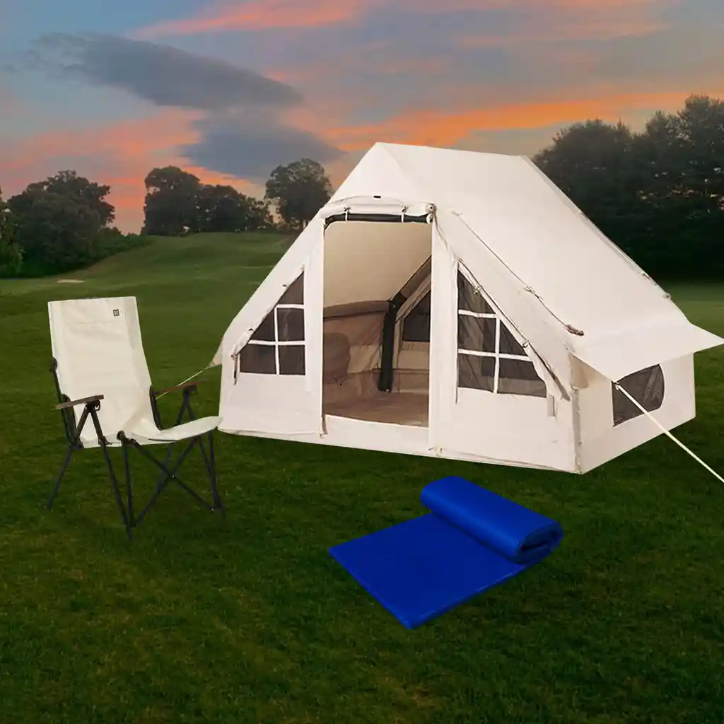 Colchoneta Camping Plegable Azul