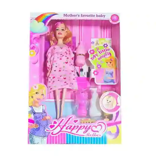 Muñeca Vestido Madre Accesorios Mascotas Perros Juguete Niña