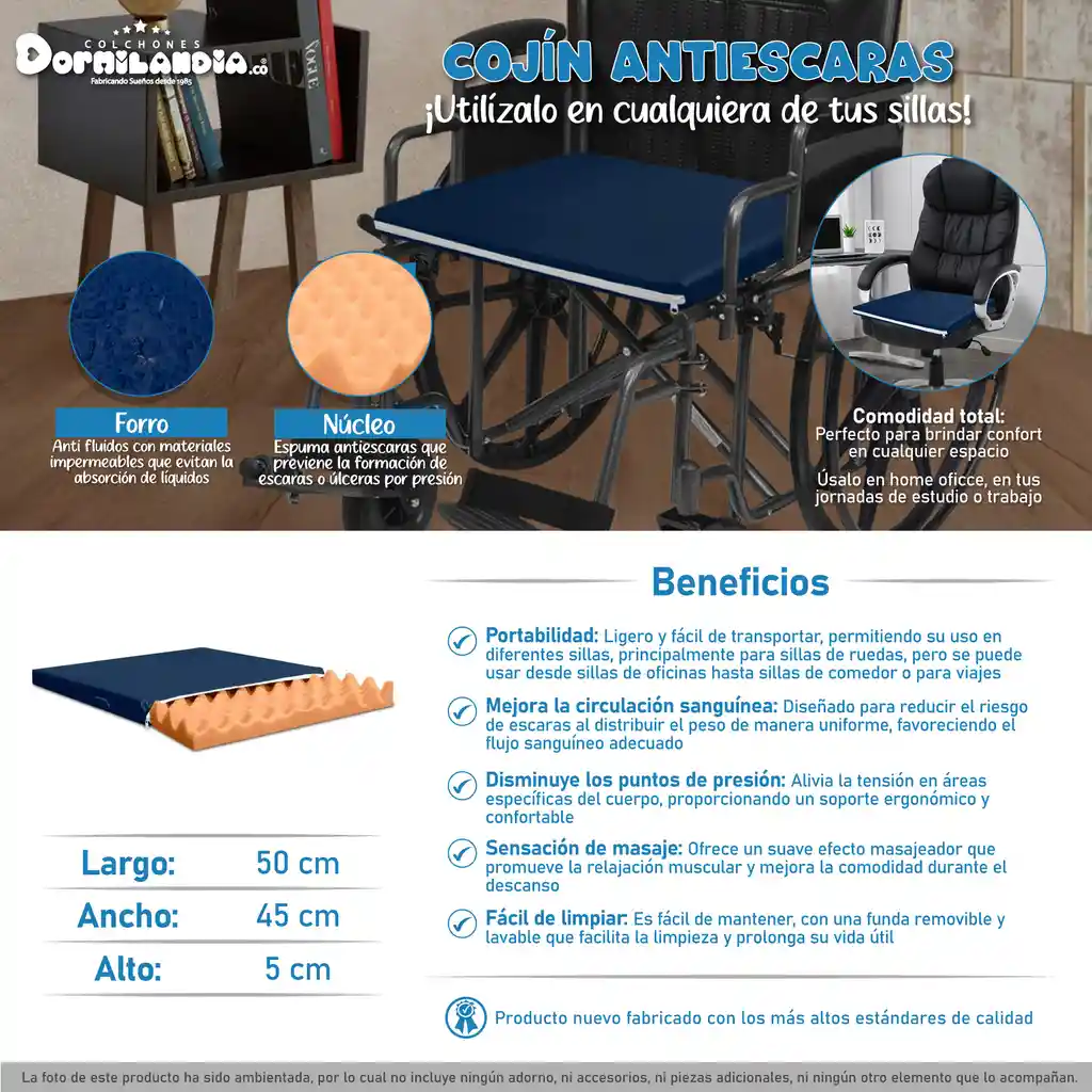 Cojín Antiescaras Para Silla