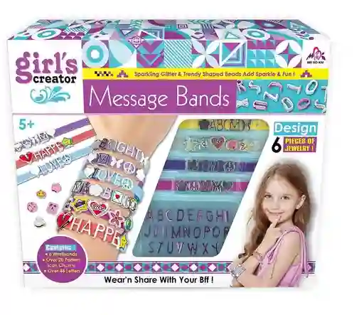 Juego Set Crea Tus Pulseras Creativas Con Letras Para Niñas