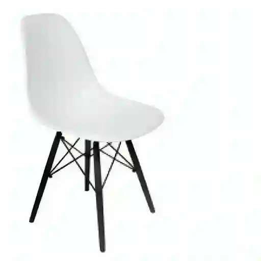 Silla Eames Tradicional En Polipropileno Blanca