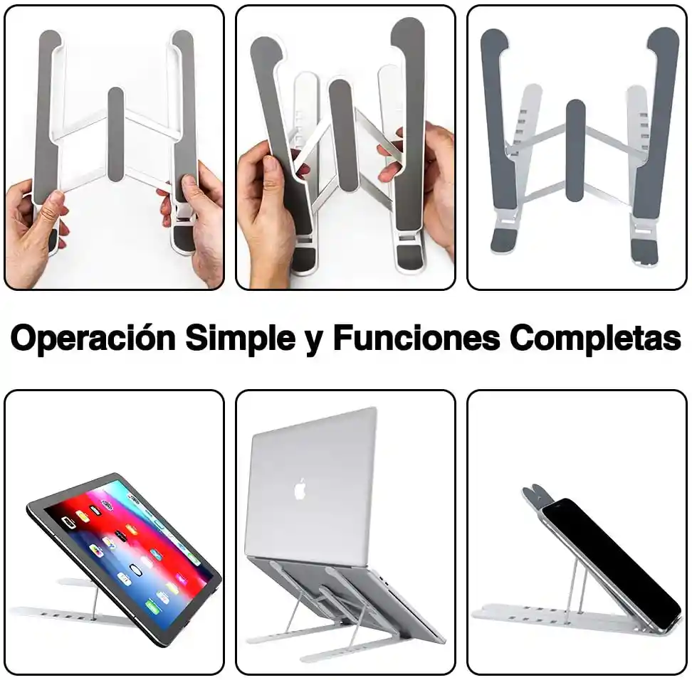Base Y Soporte Ergonómico Plegable Para Laptops De 16 En Pasta