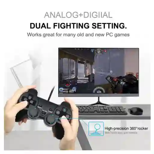 Control Mando Para Computador Tipo Play 2 Cable Usb