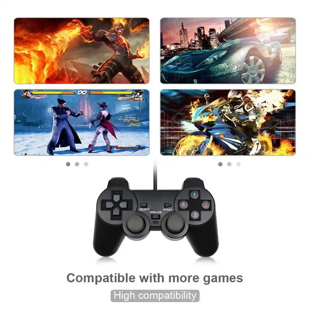 Control Mando Para Computador Tipo Play 2 Cable Usb