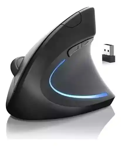 Mouse Vertical Inalambrico Ergonomico Recargable 6 Botones