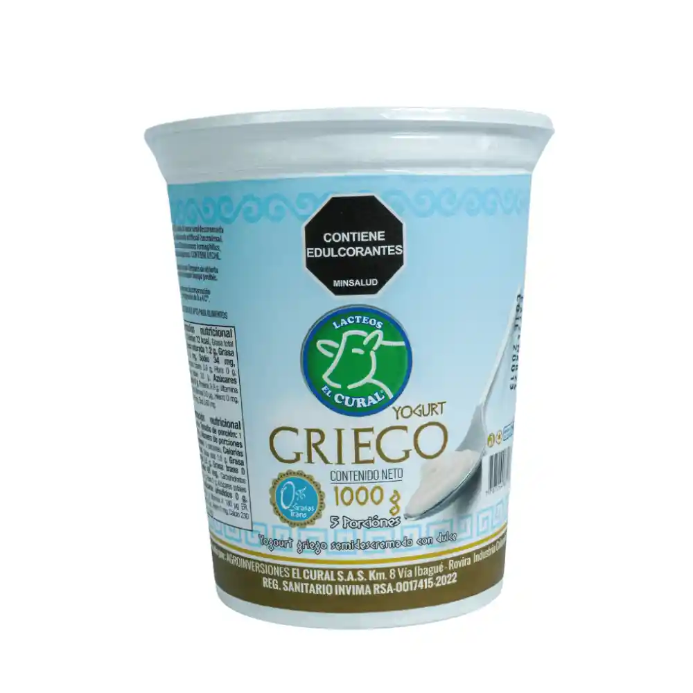 Yogurt El Cural Griego X 1000 G Natural