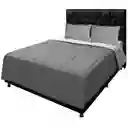 Cubrelecho Doble Faz Cama Semidoble 120 Gris-blanco