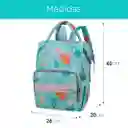 Pañalera Tipo Morral Con Diseño Estampado Lila / Unicornios