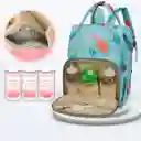 Pañalera Tipo Morral Con Diseño Estampado Lila / Unicornios