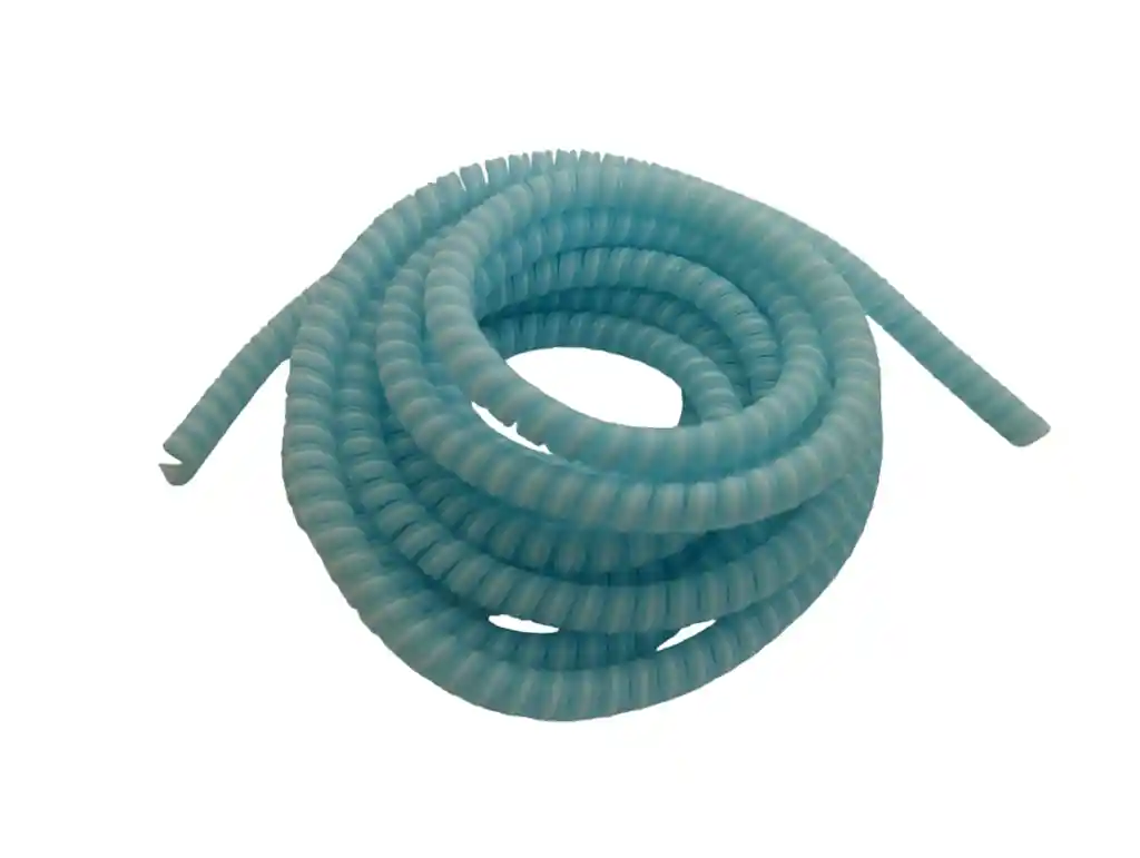 Resorte En Espiral Para Proteger Cables En Azul Claro