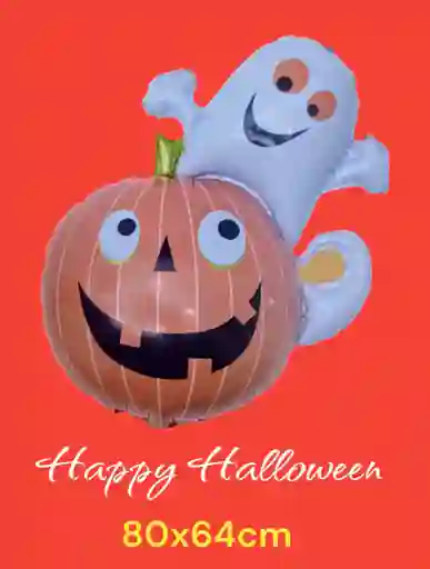 Globo Metalizado Fantasma Calabaza Halloween Grande (1unidad)