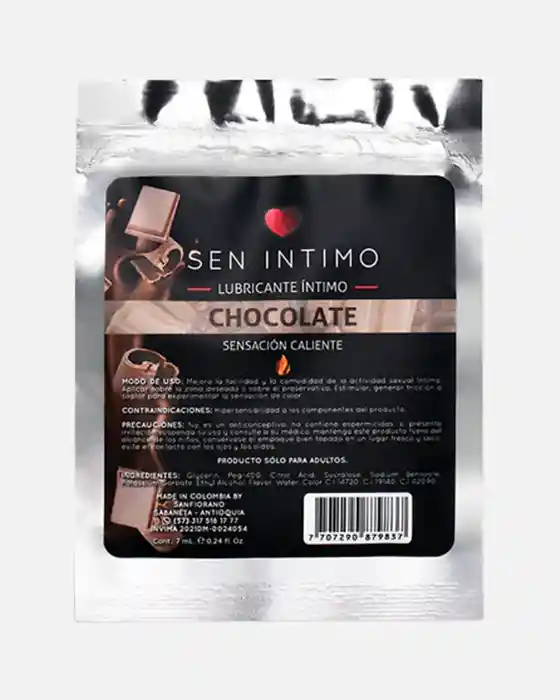 Lubricante Caliente Chocolate Sen Íntimo 7ml