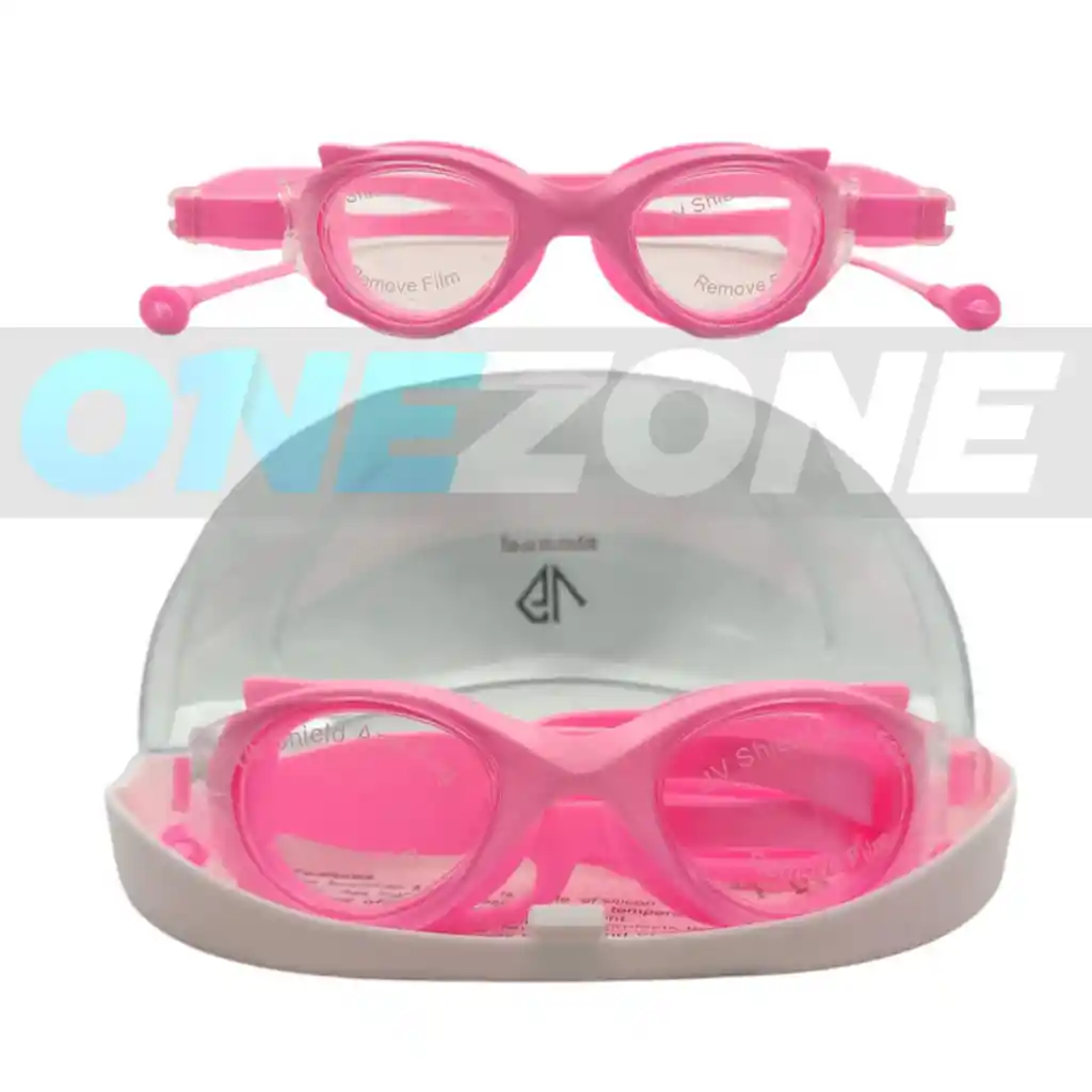 Gafas De Natación Uv Anti Fog Tapa Oído - M2205/ Rosado