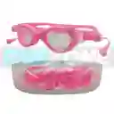 Gafas De Natación Uv Anti Fog Tapa Oído - M2205/ Rosado