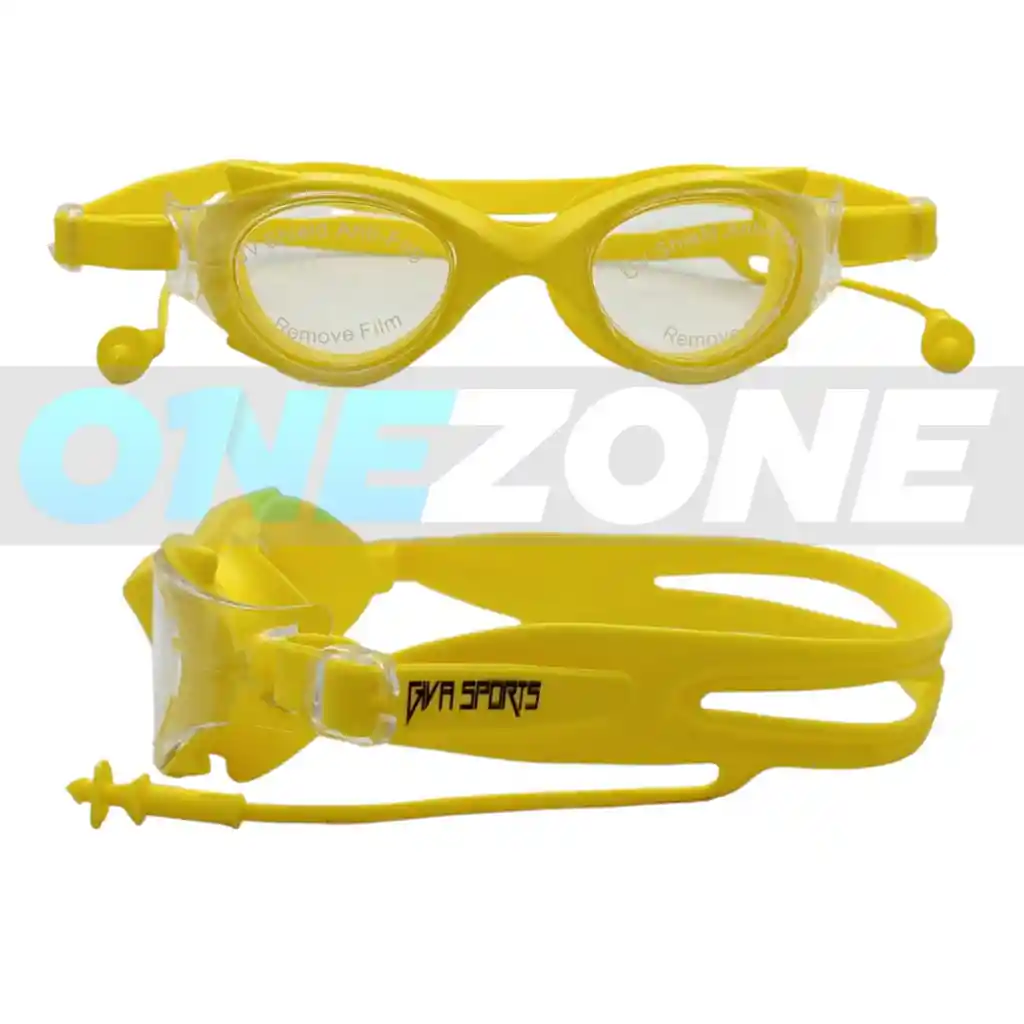 Gafas De Natación Uv Anti Fog Tapa Oído - M2205/ Amarillo