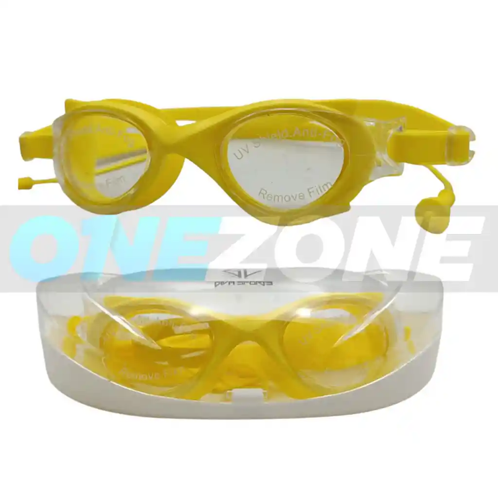 Gafas De Natación Uv Anti Fog Tapa Oído - M2205/ Amarillo