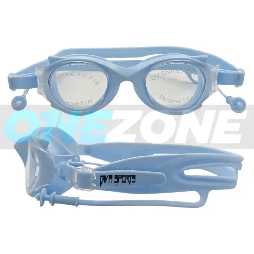 Gafas De Natación Uv Anti Fog Tapa Oído - M2205/ Azul Claro