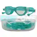 Gafas De Natación Uv Anti Fog Tapa Oído - M2205/ Verde Aguamarina