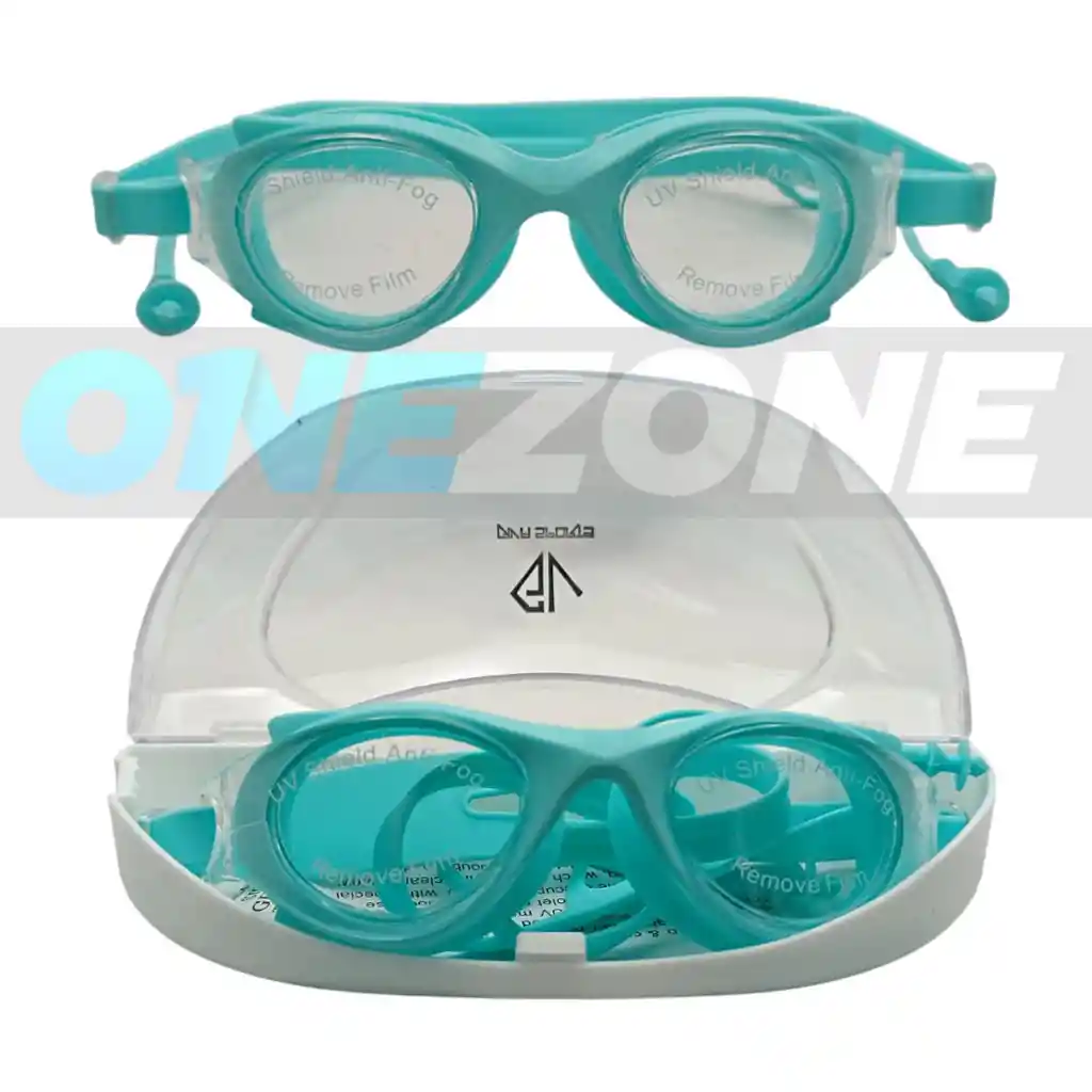 Gafas De Natación Uv Anti Fog Tapa Oído - M2205/ Verde Aguamarina