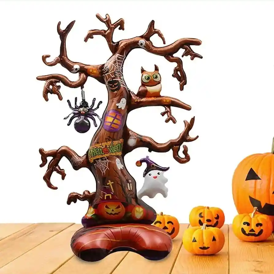 Globo Metalizado Arbol Gigante 4d Halloween