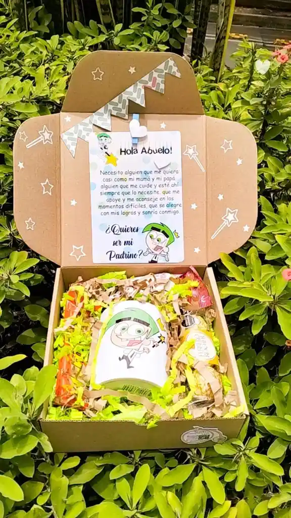 Caja Anuncio ✨ Embarazo Y Padrinos ✨🛑 Bajo Pedido 24 Horas De Anticipacion