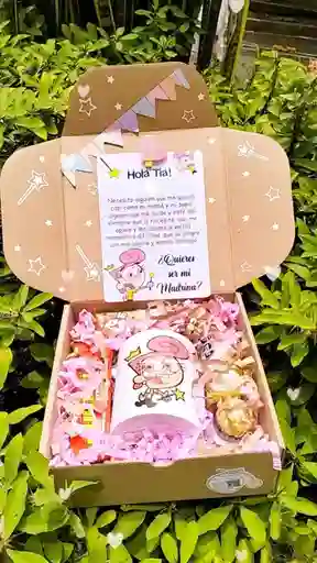 Caja Anuncio ✨ Embarazo Y Padrinos ✨🛑 Bajo Pedido 24 Horas De Anticipacion