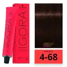 Tinte Igora Royal 4-68 (468) Castaño Medio Chocolate Rojo 4 68