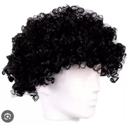 Peluca Crespa Tipo Afro Accesorio Halloween