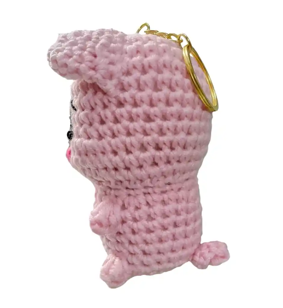 Cerdito Muñeco Amigurumi Llavero Amigurumi Cerdito