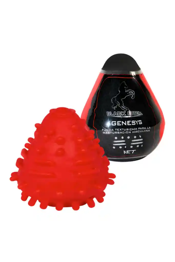 Funda Texturizada Net Para La Masturbación Masculina Roja Black Power