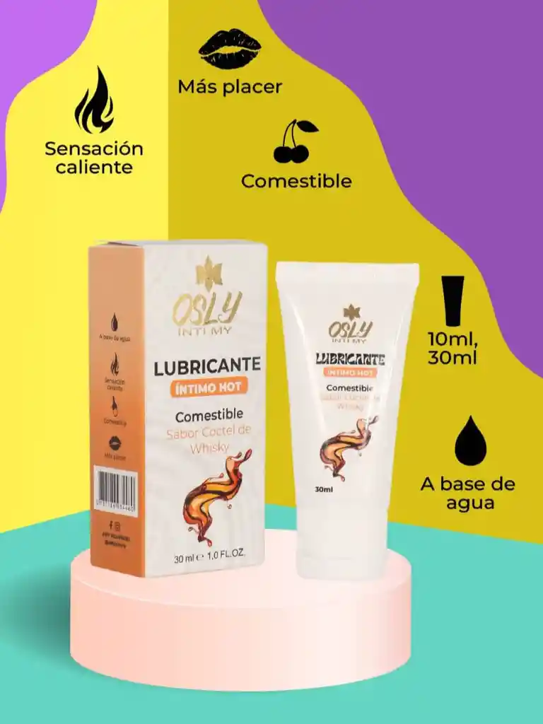 Lubricante Íntimo Osly Sabor A Cóctel De Whisky 30ml