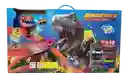 Juguete Pista Dinosaurio T-rex Doble Lavado + 10 Carros Grande