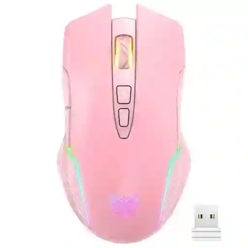 Mouse Inalámbrico Cw905 Onikuma Color Rosa Recargable Usb