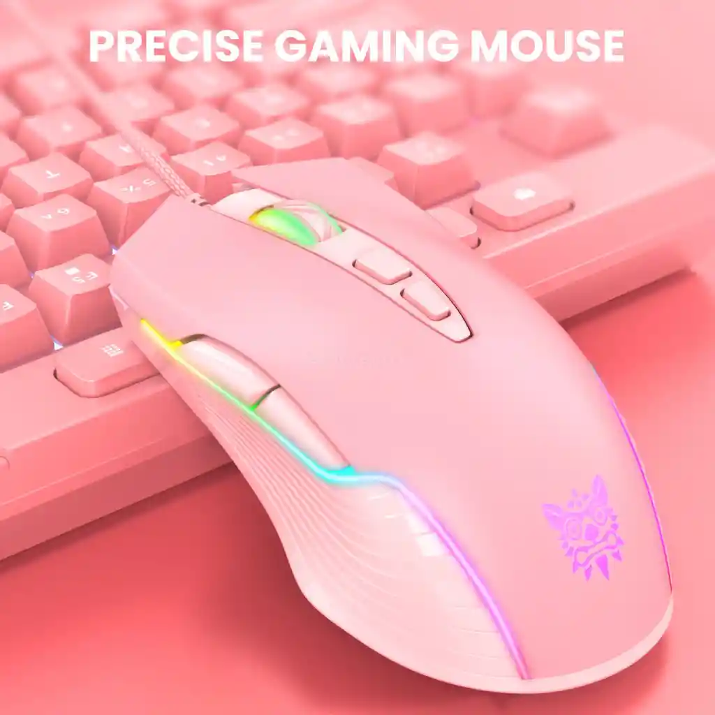 Mouse Gamer Alámbrico Cw905 Rgb 7 Botones 6400 Dpi Onikuma