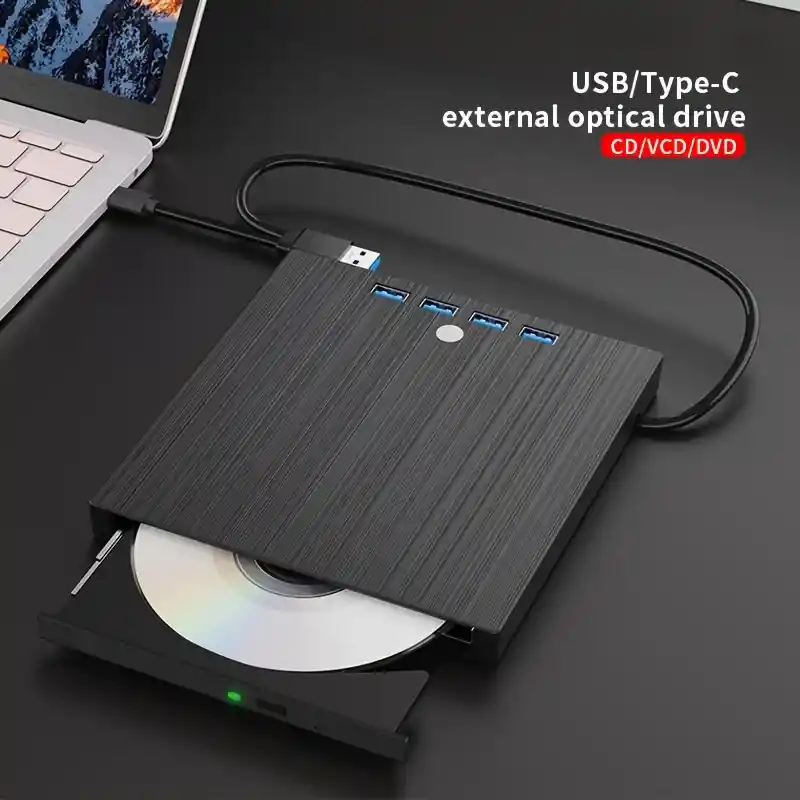 Unidad Dvd Externa Portátil Ultrafina 8en1 Usb3 Tipoc Reproductorhd Grabadora Cd/dvd Portátiles Pcs