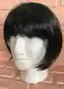 Peluca Lisa Corta Negra