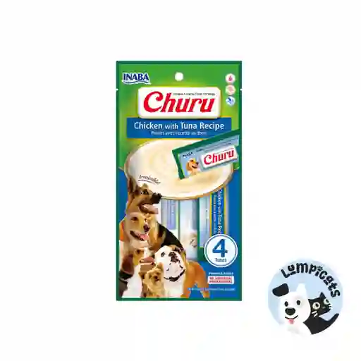 Churu Para Perro Sabor A Atún Y Pollo * 4 Tubos (56 Gr) Alimento Húmedo Para Perro