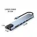 Adaptador Usb C 8 En 1 Multipuerto Hub Usb C Hdmi 4k