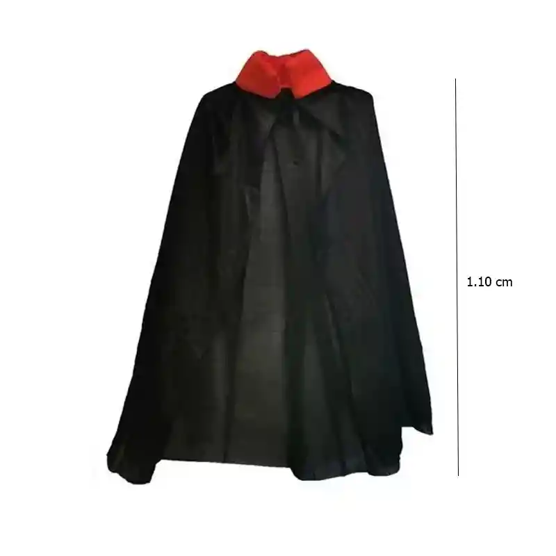 Capa Vampiro Cuello Rojo - Adulto