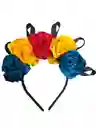 Diadema Para Halloween Disfraz Catrina Amarillo, Azul Rojo