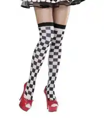 Medias Para Disfraz Con Estampado A Cuadros Calcetines Largos, Sobre La Rodilla, Accesorios Disfraz Medias Altas Para Hombres, Mujeres Y Niños