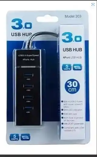 Hub Multipuertos Usb 3.0 4 Puertos De Alta Velocidad