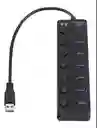 Hub / Switch Usb 3.0 - 7 Puertos Interruptor On / Off 5 Gbps