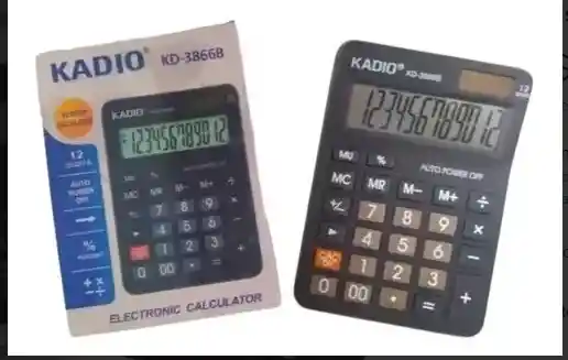 Calculadora Kadio Kd-3866b 12 Dígitos Matematicas Estudio