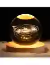 Lámpara Cristal 3d Esfera Flotante De Sistema Solar