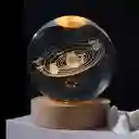Lámpara Cristal 3d Esfera Flotante De Sistema Solar