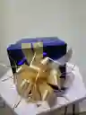 Caja Cubo Grande Azul Rey Con Lazo