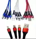 Cable Usb Para Celular 3 En 1 Tipo C Micro Usb Lightning