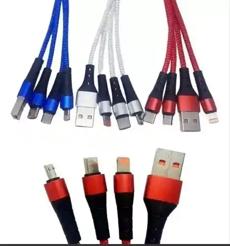 Cable Usb Para Celular 3 En 1 Tipo C Micro Usb Lightning